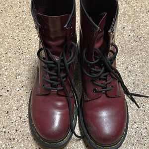 Doc Martens Boots Red Maroon US 8